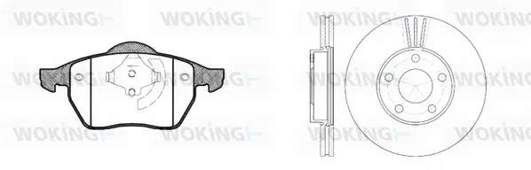 82903.03 WOKING Комплект тормозов, дисковый тормозной механизм (фото 1)