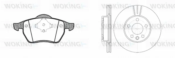 82903.04 WOKING Комплект тормозов, дисковый тормозной механизм (фото 1)