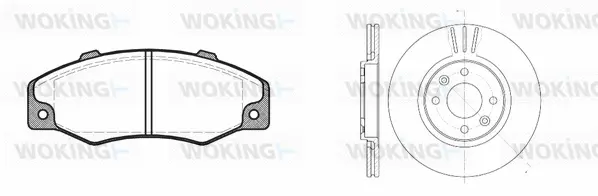 83203.01 WOKING Комплект тормозов, дисковый тормозной механизм (фото 1)