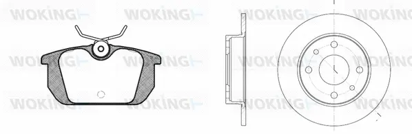 83313.00 WOKING Комплект тормозов, дисковый тормозной механизм (фото 1)