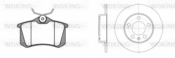 83633.04 WOKING Комплект тормозов, дисковый тормозной механизм (фото 1)