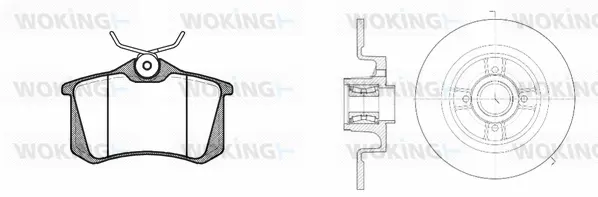 83633.21 WOKING Комплект тормозов, дисковый тормозной механизм (фото 1)