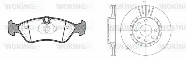 83863.01 WOKING Комплект тормозов, дисковый тормозной механизм (фото 1)