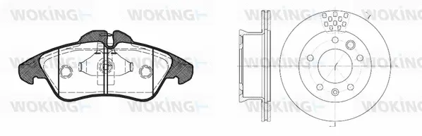 84783.01 WOKING Комплект тормозов, дисковый тормозной механизм (фото 1)