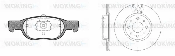 84883.01 WOKING Комплект тормозов, дисковый тормозной механизм (фото 1)