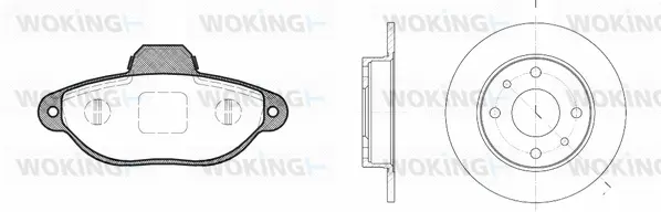 85143.00 WOKING Комплект тормозов, дисковый тормозной механизм (фото 1)