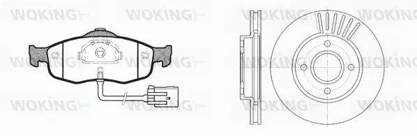 85323.00 WOKING Комплект тормозов, дисковый тормозной механизм (фото 1)