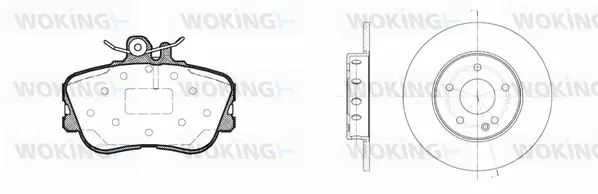 85453.00 WOKING Комплект тормозов, дисковый тормозной механизм (фото 1)