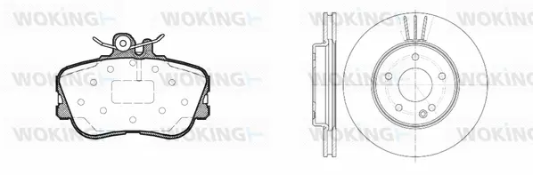 85453.02 WOKING Комплект тормозов, дисковый тормозной механизм (фото 1)