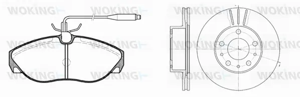 85863.01 WOKING Комплект тормозов, дисковый тормозной механизм (фото 1)