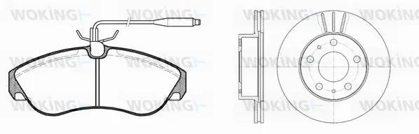 85873.00 WOKING Комплект тормозов, дисковый тормозной механизм (фото 1)