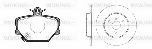 86053.00 WOKING Комплект тормозов, дисковый тормозной механизм (фото 1)