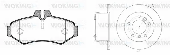 86333.01 WOKING Комплект тормозов, дисковый тормозной механизм (фото 1)