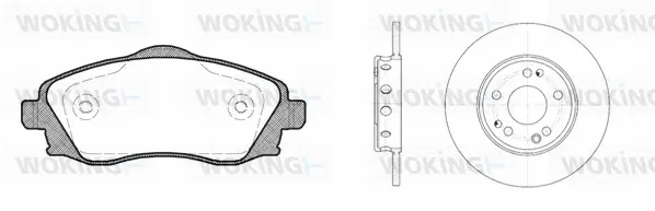 86743.00 WOKING Комплект тормозов, дисковый тормозной механизм (фото 1)
