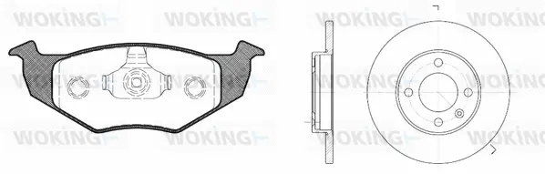87093.00 WOKING Комплект тормозов, дисковый тормозной механизм (фото 1)
