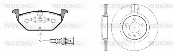 87333.01 WOKING Комплект тормозов, дисковый тормозной механизм (фото 1)