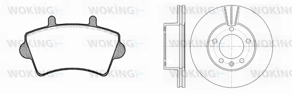 89193.01 WOKING Комплект тормозов, дисковый тормозной механизм (фото 1)