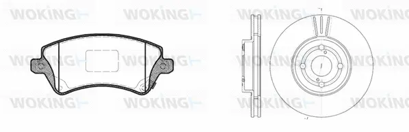 89223.00 WOKING Комплект тормозов, дисковый тормозной механизм (фото 1)