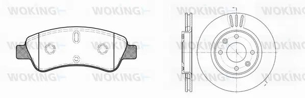 89403.00 WOKING Комплект тормозов, дисковый тормозной механизм (фото 1)