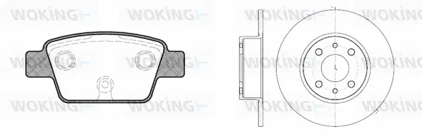 89613.00 WOKING Комплект тормозов, дисковый тормозной механизм (фото 1)