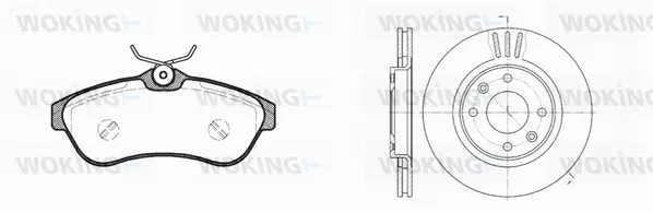 89803.00 WOKING Комплект тормозов, дисковый тормозной механизм (фото 1)