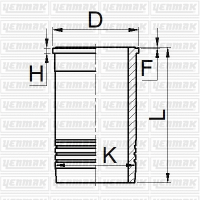 51-05275-000 YENMAK Гильза цилиндра (фото 1)
