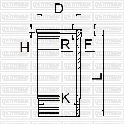 51-05927-000 YENMAK Гильза цилиндра (фото 1)
