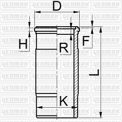 51-06058-000 YENMAK Гильза цилиндра (фото 1)
