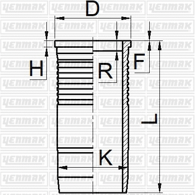 51-06072-000 YENMAK Гильза цилиндра (фото 1)