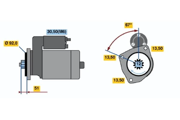 0 001 330 008 BOSCH Стартер (фото 6)