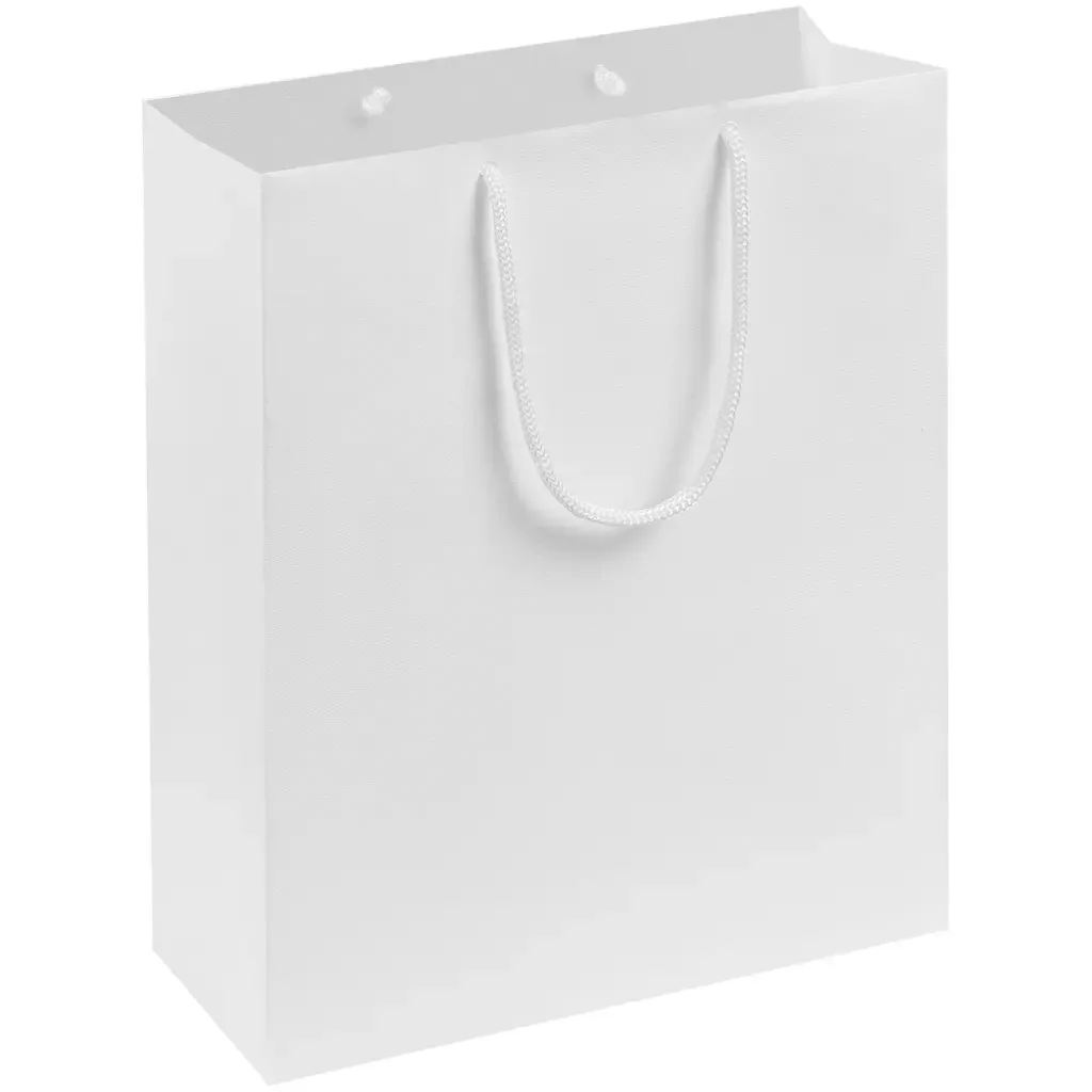 unibag1_white Acura Бумажный подарочный пакет, белый, размер: 23 х 28 х 9,2 см. (фото 1)