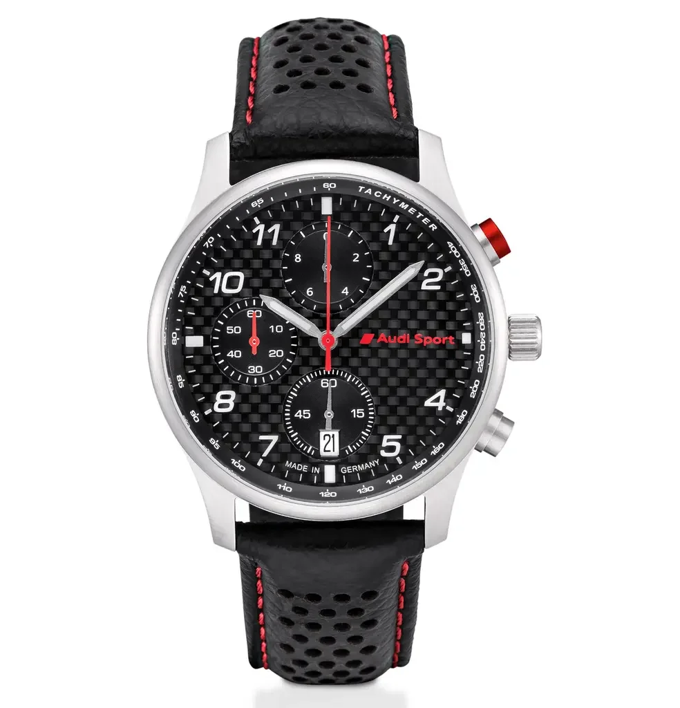 3101900500 VAG Мужские наручные часы хронограф Audi Sport Chronograph Carbon, Mens, black/silver (фото 1)