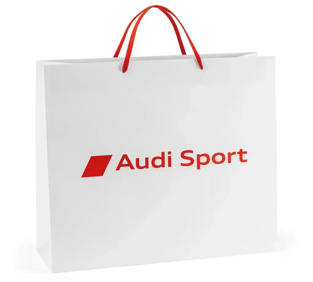 7281900203 VAG Бумажный подарочный пакет Audi Sport Paper bag, White, Size L (фото 1)