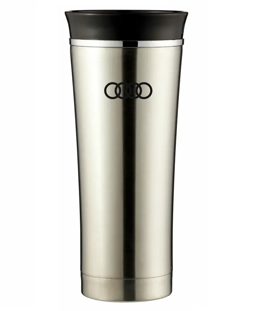 FKCP5017AIS VAG Термокружка Audi Rings Thermo Mug, Silver/Black, 420 ml (фото 1)