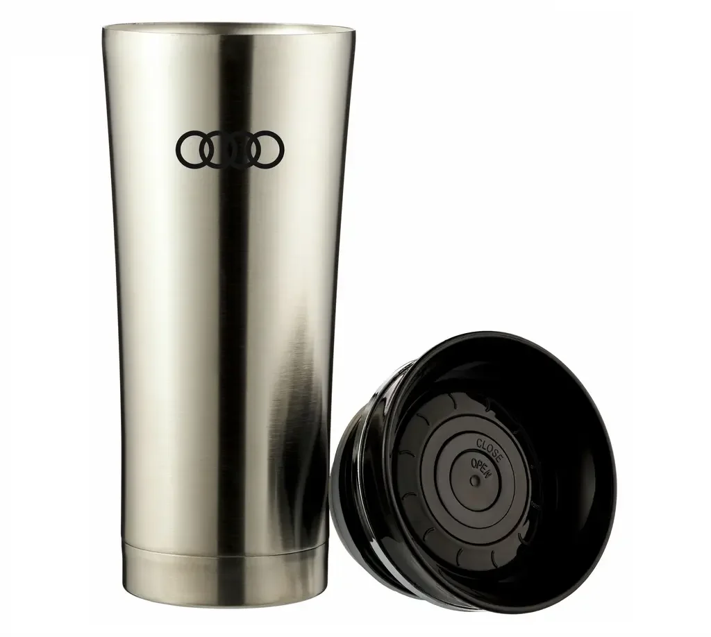 FKCP5017AIS VAG Термокружка Audi Rings Thermo Mug, Silver/Black, 420 ml (фото 2)