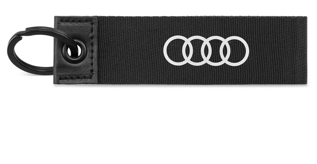 3182000200 VAG Текстильный брелок Audi Classic Rings Key ring, black (фото 1)