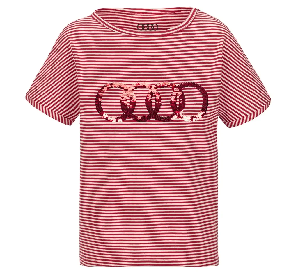 3202000104 VAG Футболка для девочек Audi Shirt Girls, Infants, red/white (фото 1)