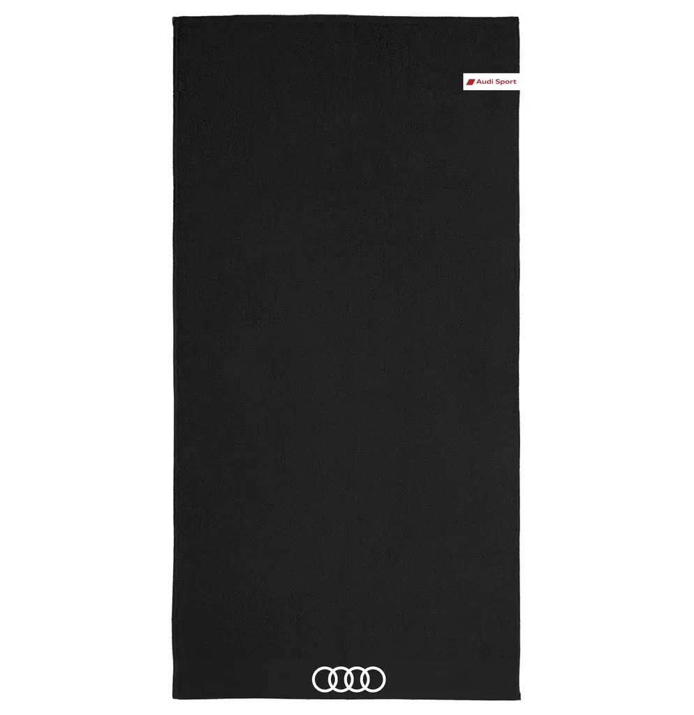 31323A2510 VAG Банное полотенце Audi Sport Bath Towel, L-size, Black (фото 1)