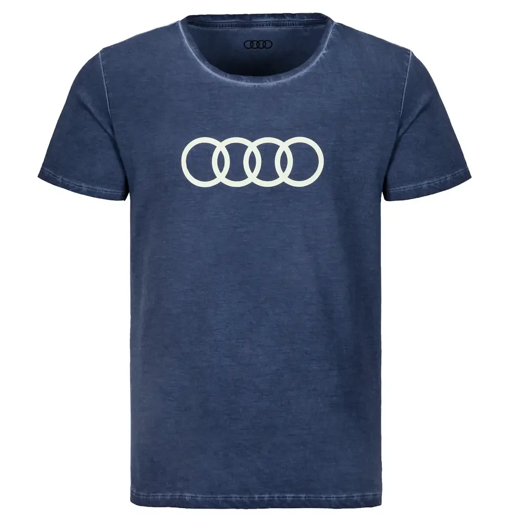3132000412 VAG Мужская футболка Audi T-Shirt Ringe, Mens, Blue (фото 1)
