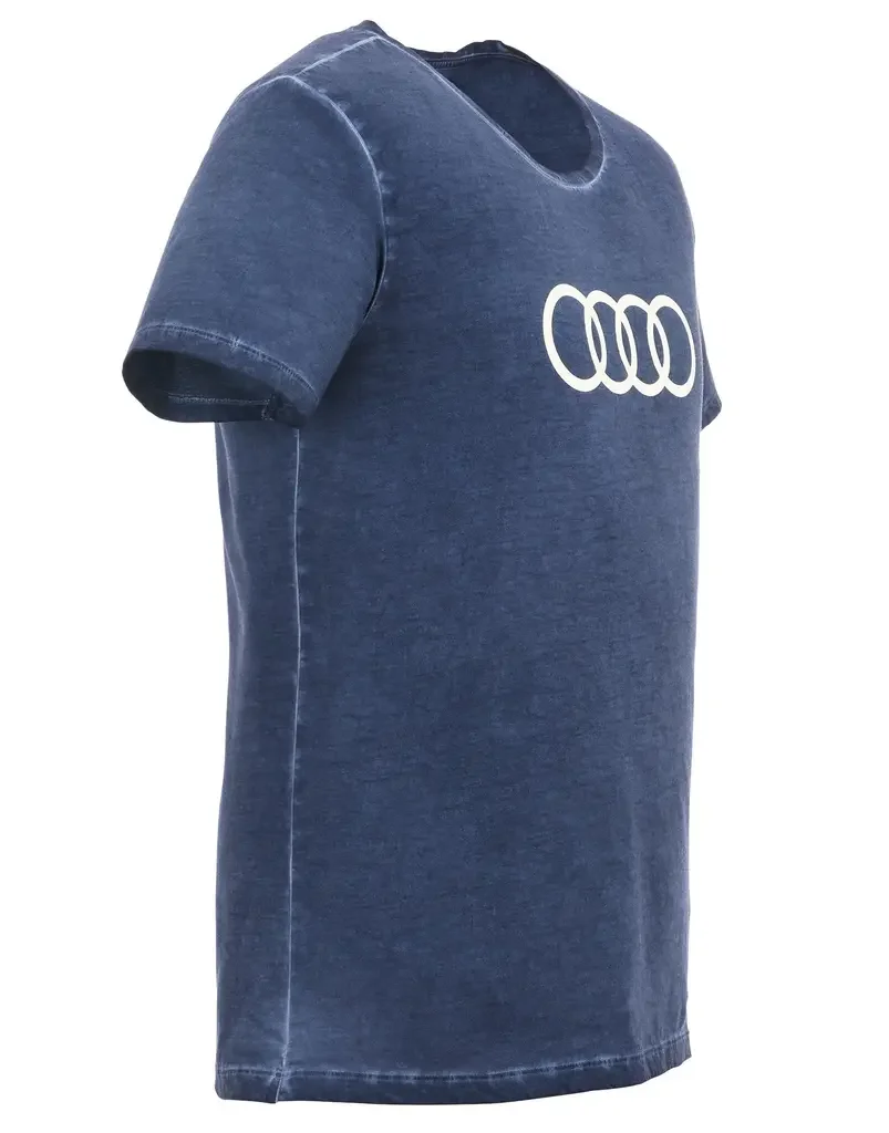 3132000412 VAG Мужская футболка Audi T-Shirt Ringe, Mens, Blue (фото 4)