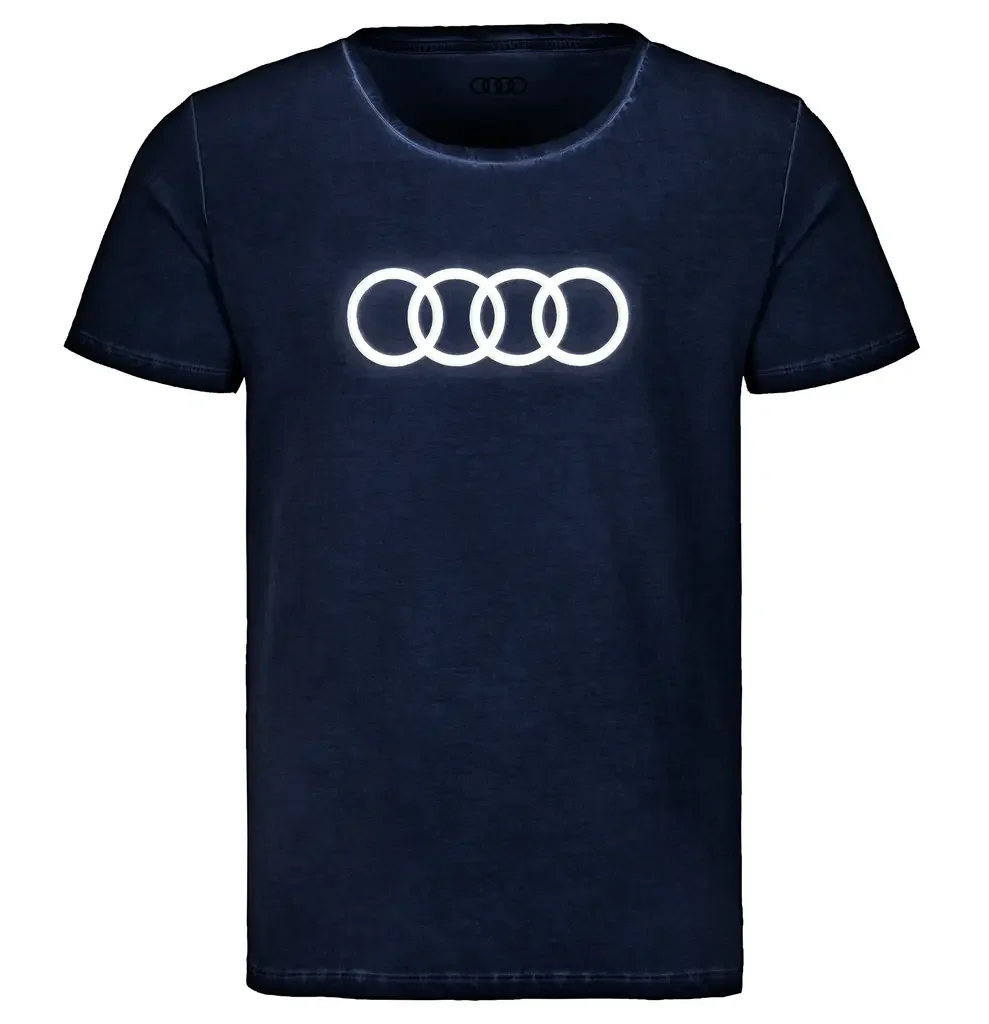 3132000412 VAG Мужская футболка Audi T-Shirt Ringe, Mens, Blue (фото 5)