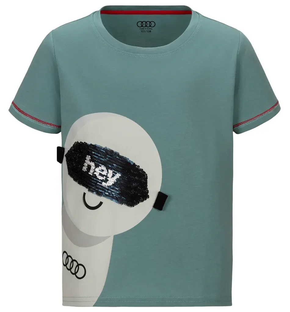 3202000304 VAG Детская футболка Audi Shirt, Infants, petrol color (фото 2)
