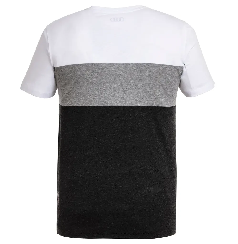 3132001602 VAG Мужская футболка Audi Sport Shirt, Mens, grey/white (фото 4)