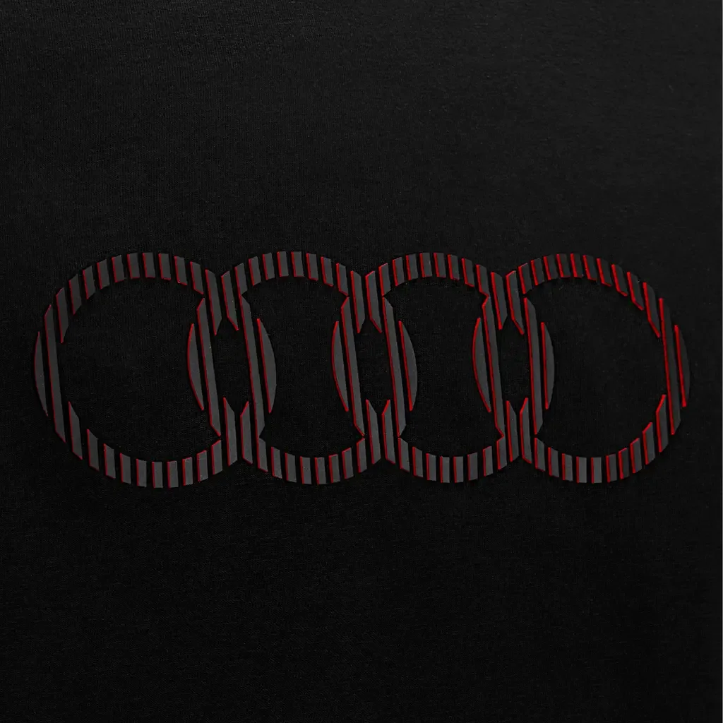 3132100202 VAG Мужская футболка Audi T-Shirt Rings, Mens, black/red (фото 2)