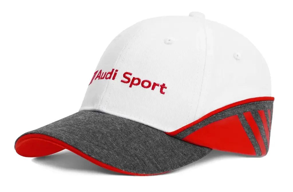3202200600 VAG Детская бейсболка Audi Sport Baseball Cap, Infants, white/grey/red (фото 1)