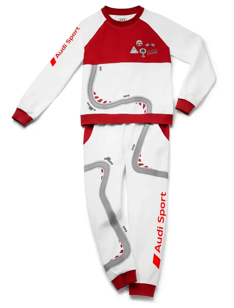 3201900503 VAG Детская пижама Audi Sport Pyjama Racing, Infants, white/red (фото 1)