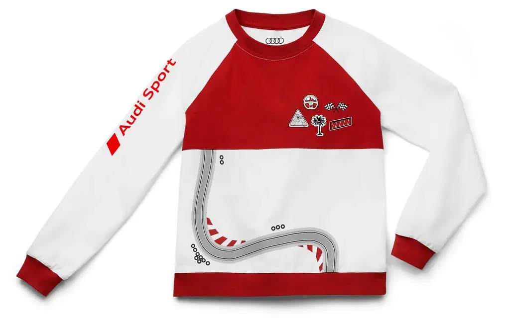 3201900503 VAG Детская пижама Audi Sport Pyjama Racing, Infants, white/red (фото 3)