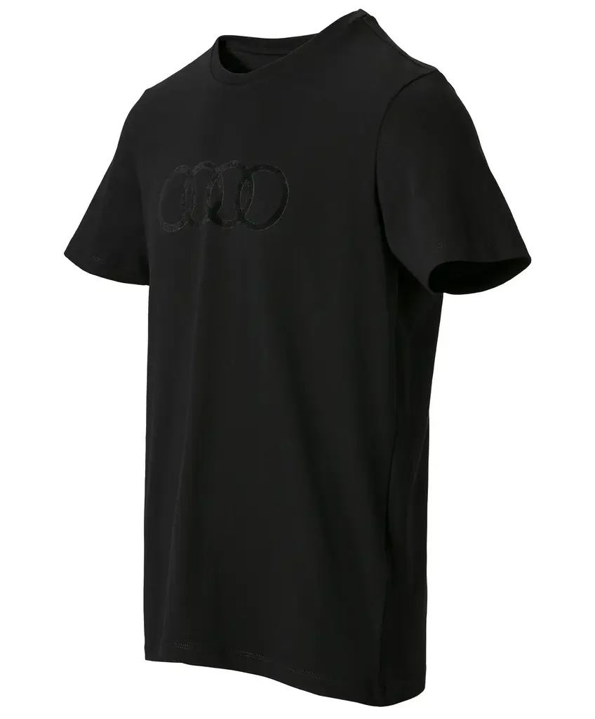 3131701802 VAG Мужская футболка Audi Rings Mens T-Shirt, Black (фото 2)