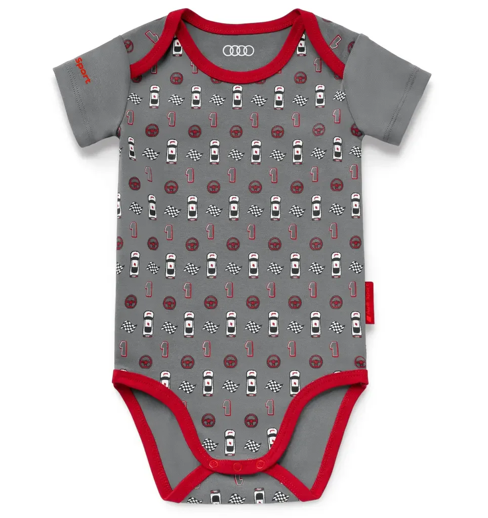 3201900411 VAG Боди Audi Sport Body, Babys, grey/red (фото 1)