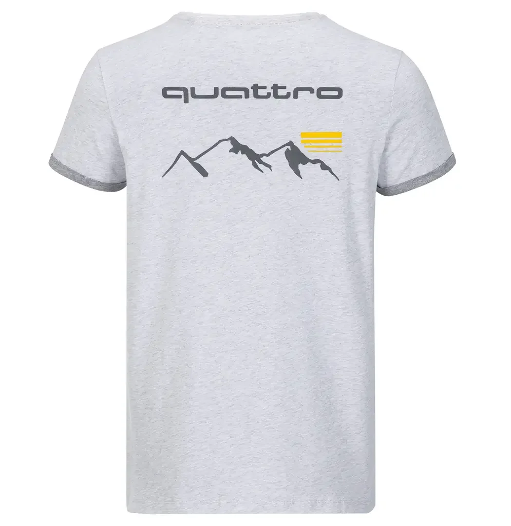 3132000702 VAG Мужская футболка Audi quattro T-Shirt, Mens, Light Grey (фото 2)
